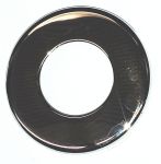 Drückerrosette, Messing vernickelt, mit Kunststoffunterteil zum anschrauben