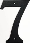Hausnummer 7 Eisen schwarz antik , Höhe: 170mm. Alte Schriftart