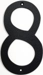 Hausnummer 8 Eisen schwarz antik , Höhe: 170mm. Alte Schriftart
