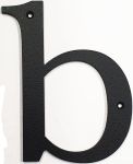 Hausnummer b Eisen schwarz antik , Höhe: 170mm. Alte Schriftart
