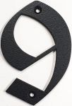 Hausnummer, Zahl 9 Eisen schwarz antik, Höhe: 110mm. Alte Schrift, Ziffern aus Metall