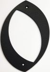 Hausnummer, Zahl 0 Eisen schwarz antik, Höhe: 170mm. Alte Schrift