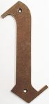Hausnummer 1 Messing patiniert unlackiert, braun, Höhe: 170mm. Alt antik.