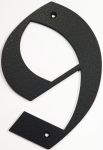 Hausnummer, Zahl 9 Eisen schwarz antik, Höhe: 170mm. Alte Schrift
