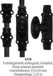 Fenstergetriebe, Basküleverschluss antik, Eisen schwarz patiniert, Einzelstück