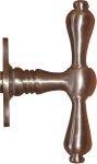 Antik Fenstergriffe, Fensteroliven alt, Messing matt vernickelt, Jugendstil