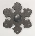 Klingelplatte für Landhaus aus Eisen geglüht, antik, Türklingel alt, nostalgisch, historisch.