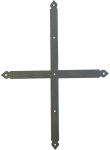 Fensterkreuz, historische Fensterbeschläge nostalgische, Eisen blank, 2,0 mm stark