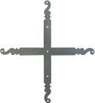 Zierkreuz, 2,0mm stark, Eisen blank, Fensterbeschläge Denkmalschutz