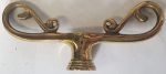 Fensterreiber antik, Vorreiber alt, aus Messing gegossen, poliert, Fensterriegel