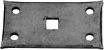 Grundplatte für Stützkloben, alt Eisen. In passender Oberfläche zum Band