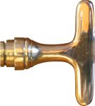 WC-Verschluss für innen, Messing gegossen, poliert unlackiert, Jugendstil