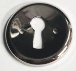 Schlüsselschild antik, Messing vernickelt, Schlüsselblende, Schlüsselblech