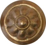 Zierrosette antik, historisch, Ø 22 mm, in Messing poliert, gegossen