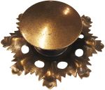 Möbelgriffe antik, Knopfgriff, Messing patiniert, aus dem Biedermeier, mit Knopf Ø32mm