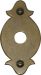 Rosette für Vorhangstangenhalter, Gardinenstangenhalter, Messing patiniert, antik, alt