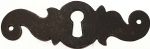 Schlüsselschild quer Eisen gerostet,in Handarbeit gefertigtes Schild, nur noch 1 Stück verfügbar (HL)