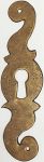 Schlüsselschild Barock, Messing patiniert, antik, alt, in Handarbeit gefertigtes Schild, Einzelstück, nur noch 1 Stück verfügbar (HL)