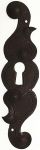 Schlüsselschild Barock, Eisen ziselliert und getrieben, gerostet, antik, alt, in Handarbeit gefertigtes Schild, nur noch 2 Stück verfügbar (HL)