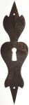 Schrankschild Eisen ziseliert und gerostet, in Handarbeit gefertigtes Schild, nur noch 1 Stück lieferbar (HL)