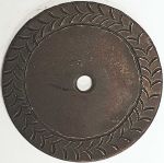 Rosette, Eisen gerostet. In Handarbeit gefertigt. Bohrung 4,5mm (HL)