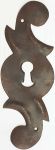 Schlüsselschild Eisen getrieben und gerostet, in Handarbeit gefertigtes Schild, Einzelstück, nur noch 1 Stück verfügbar (HL)