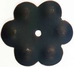 Rosette, Eisen gerostet. In Handarbeit gefertigt. Bohrung 4,5mm, nur noch 3 Stück verfügbar (HL)