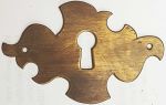 Schlüsselschild handgefertigt, Messing patiniert. Aus Blech in Handarbeit produziert, nur noch 2 Stück verfügbar (HL)