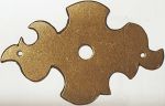 Rosette, Messing patiniert, handgefertigt, antik, alt, Einzelstück, nur noch 1 Stück verfügbar (HL)