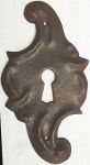 Schlüsselschild Barock, Eisen gerostet, antik, alt, in Handarbeit gefertigtes Schild, nur noch 2 Stück verfügbar (HL)