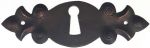 Schlüsselschild quer, Eisen gerostet, ziseliert und getrieben, in Handarbeit gefertigtes Schild, nur noch 4 Stück verfügbar (HL)