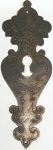 Schlüsselschild Barock, Eisen schwarz gebrannt, ziseliert, in Handarbeit gefertigtes Schild, Einzelstück, nur noch 1 Stück verfügbar (HL)