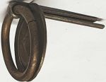 Griffbeschlag ohne Schlüsselloch, Messinggriff patiniert Griff antik, handgefertigt aus Messingblech und Draht (HL)