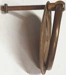 Griffbeschlag ohne Schlüsselloch, Messinggriff patiniert Griff antik, handgefertigt aus Messingblech und Draht, nur noch 2 Stück verfügbar (HL)