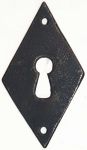Schlüsselschild Eisen gerostet, Raute in Handarbeit gefertigtes Schild, nur noch 1 Stück verfügbar (HL)