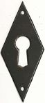 Schlüsselschild Eisen gerostet, Raute in Handarbeit gefertigtes Schild, nur noch 1 Stück verfügbar (HL)