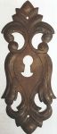Schlüsselschild Barock, Eisen gerostet, ziseliert und getrieben, in Handarbeit gefertigtes Schild, Einzelstück, nur noch 1 Stück verfügbar (HL)