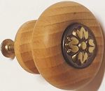 Knopf, Buche roh, unlackiert, Ø 40mm, antiker Möbelknopf aus Holz, Einzelstück, nur 1 x verfügbar (L)