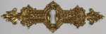 Original altes Gründerzeit Schlüsselschild historisches, Messing sehr fein geprägt, roh, nur 1 Stück verfügbar, Einzelstück
