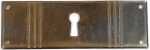 Schlüsselschild, Originalbeschlag, Messing alt, aus Blech gestanzt und geprägt