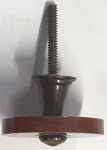 Original alter Kunststoffknopf und Messing patiniert, Ø 41mm, antiker Möbelknopf, Einzelstück, nur 1 Stück verfügbar