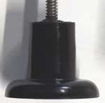 Original alter Kunststoffknopf schwarz, Ø 25mm, antiker Möbelknopf, nur 3 Stück verfügbar