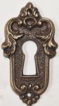 Schlüsselschild, altvermessingt, Barockschild, altes antikes Schild, noch 3 Stück verfügbar