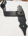 Ladenmittelband gekröpft um 55mm, Eisen schwarz, Fensterladenscharnier, nur 2 Stück lagernd