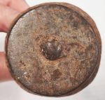 Haustürmittelknopf original alt, Eisen gerostet, antiker schöner Knopf mit 62x4mm Rosette, nur noch 1 Stück verfügbar