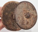 Haustürmittelknopf original alt, Eisen gerostet, antiker schöner Knopf mit 62x4mm Rosette, nur noch 1 Stück verfügbar