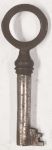Schlüssel antike alte Form, aus Eisen mit Messingreide mit gefrästem Chubbart für Schließung 5 zierlich, nur 2 x verfügbar
