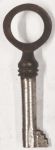 Schlüssel antike alte Form, aus Eisen mit Messingreide mit gefrästem Chubbart für Schließung 6 zierlich, nur 1 x verfügbar