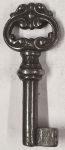 Schlüssel antike alte Form, aus Eisen und geradem Bart, nur noch 1 Stück verfügbar