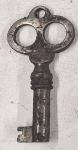 Schlüssel antike alte Form, aus Eisen mit gefrästem Chubbart für Schließung 1 zierlich, nur 1 x verfügbar